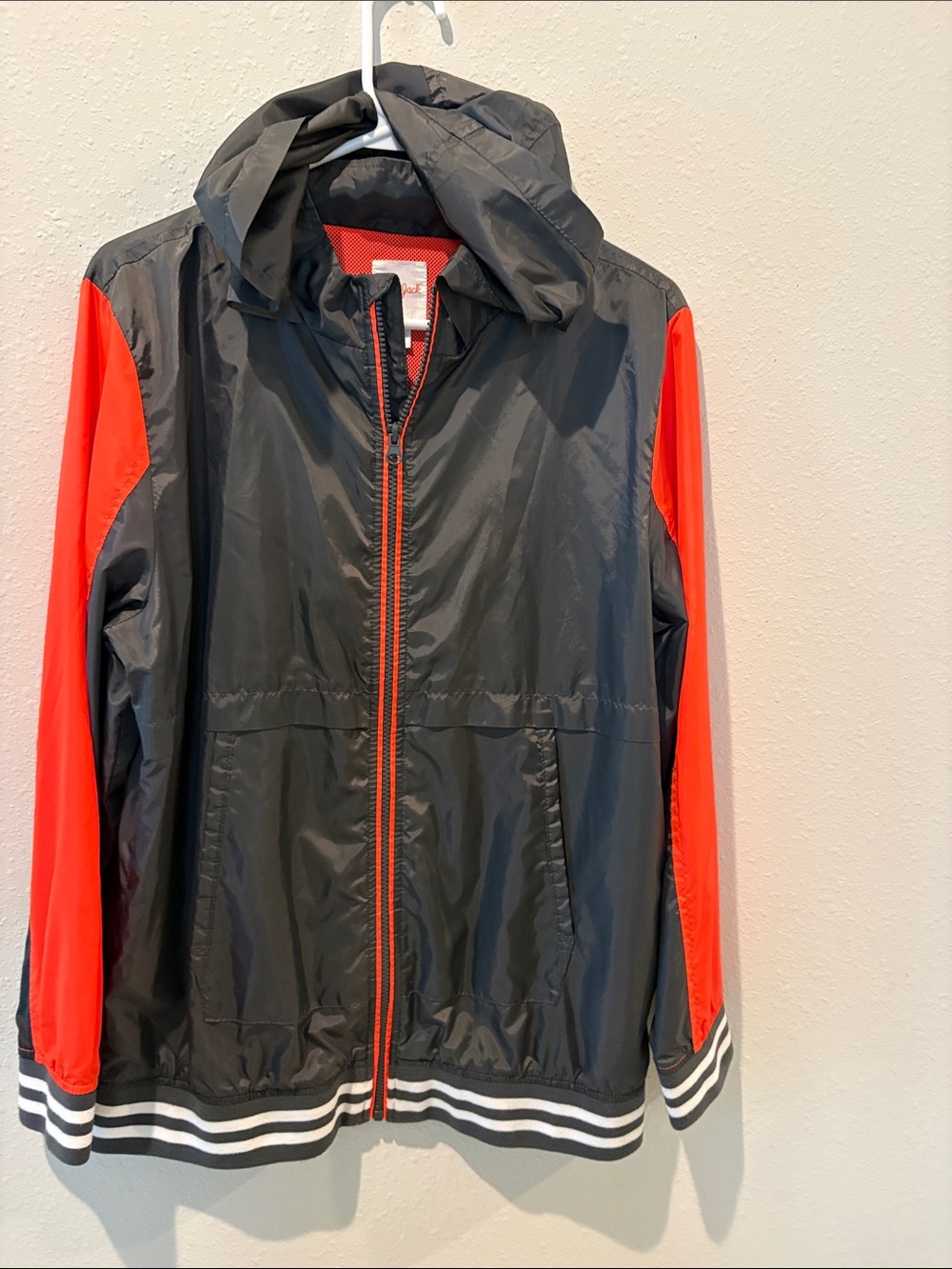 Cat & Jack Green Jacket with Bright Orange and Green Sleeves